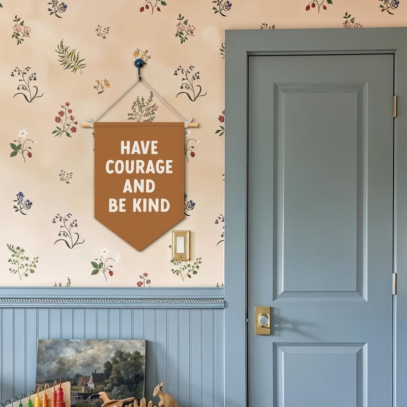 Wheatwin Classroom Motivational Have Courage and Be Kind Wall Hanging Pennant Flag Banner, Inspirational Wall Decor for Kids Toddler Nursery Bedroom Playroom 15x11 Inch - Image 2